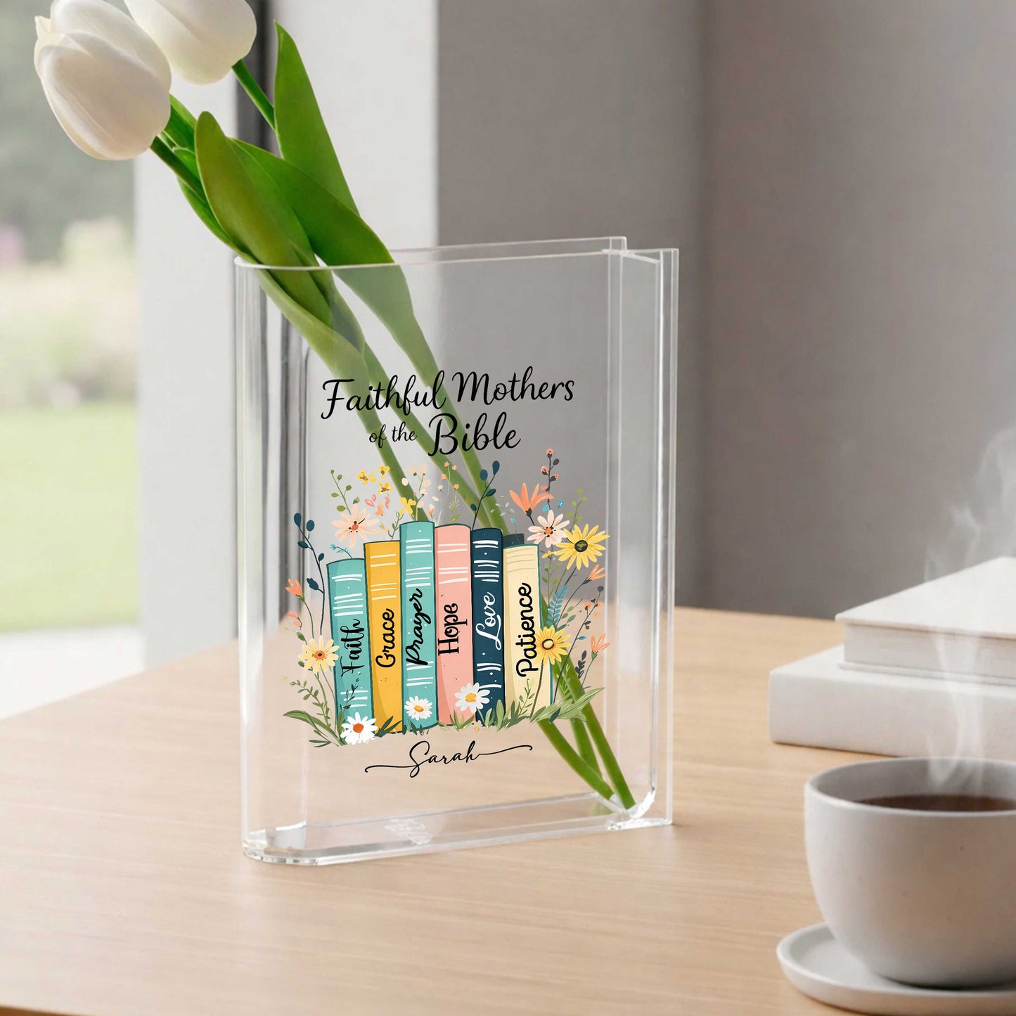 Faithful Mothers Of The Bible Acrylic Book Vase
