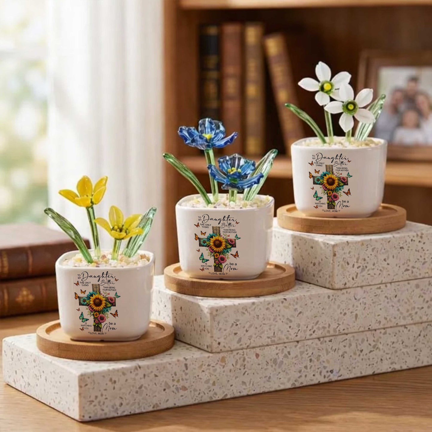 To My Daughter The Only Thing Better Than Being Your Mother Birth Month Glass Flower Pot