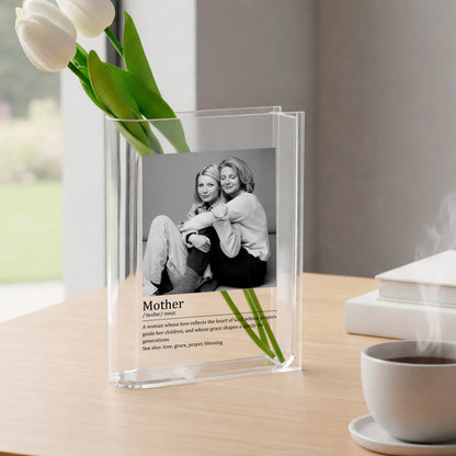 A Woman Whose Love Reflects The Heart Of God, Acrylic Book Vase