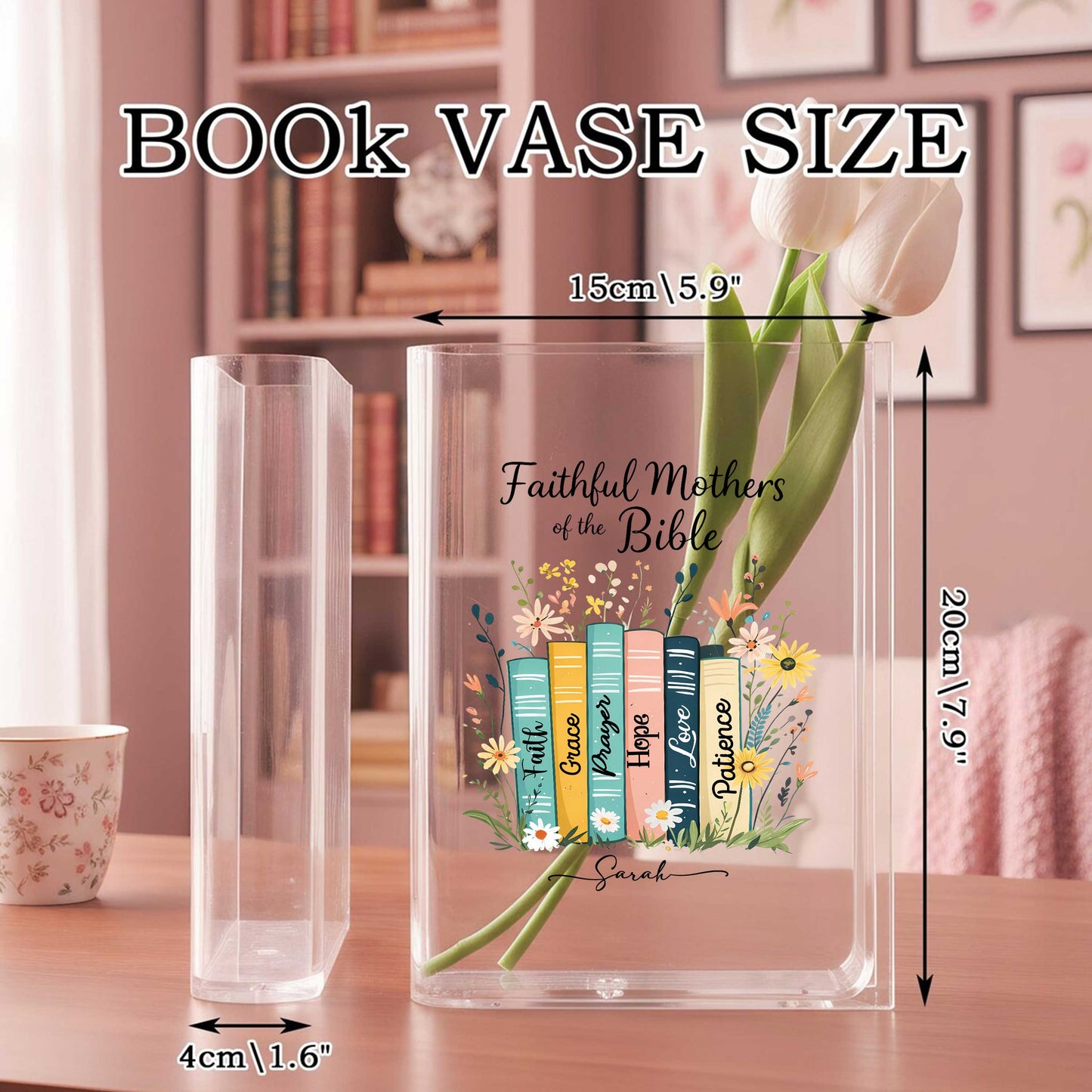 Faithful Mothers Of The Bible Acrylic Book Vase