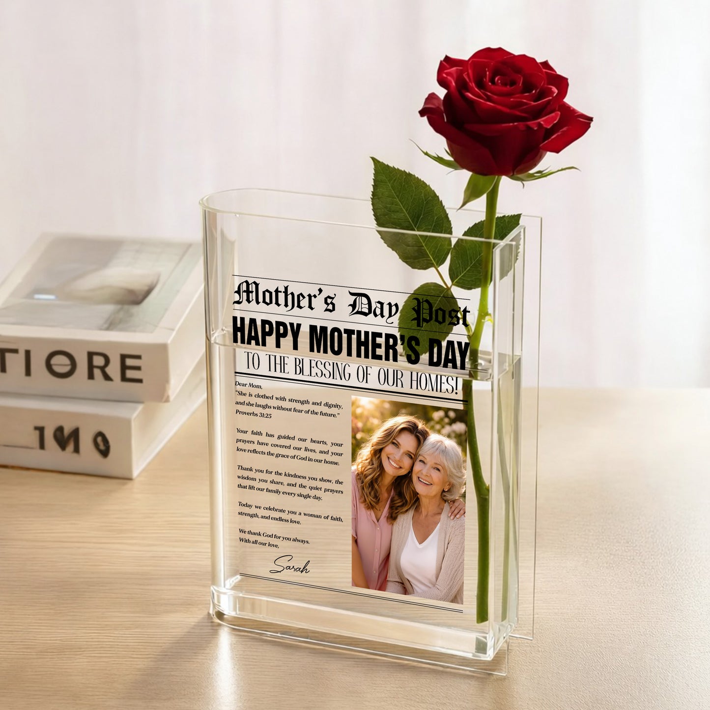 Mother's Day Post Happy Mother's Day To The Blessing Of Our Homes! Acrylic Book Vase