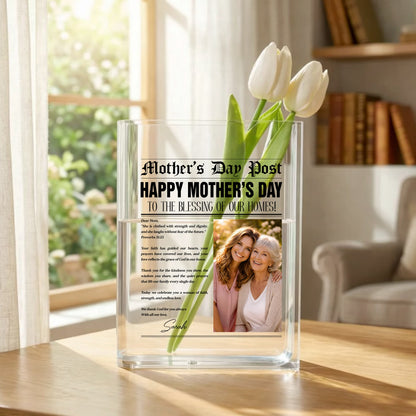 Mother's Day Post Happy Mother's Day To The Blessing Of Our Homes! Acrylic Book Vase