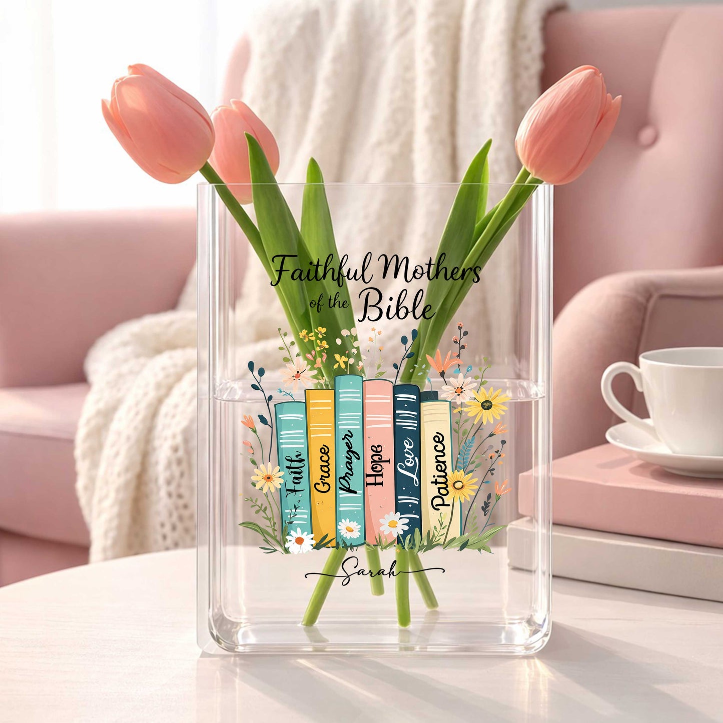 Faithful Mothers Of The Bible Acrylic Book Vase