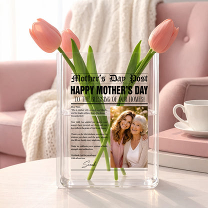 Mother's Day Post Happy Mother's Day To The Blessing Of Our Homes! Acrylic Book Vase