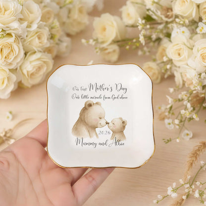 Our First Mother's Day Our Little Miracle From God Ceramic Jewelry Tray
