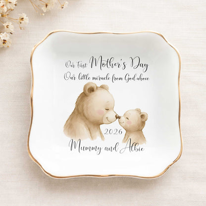 Our First Mother's Day Our Little Miracle From God Ceramic Jewelry Tray