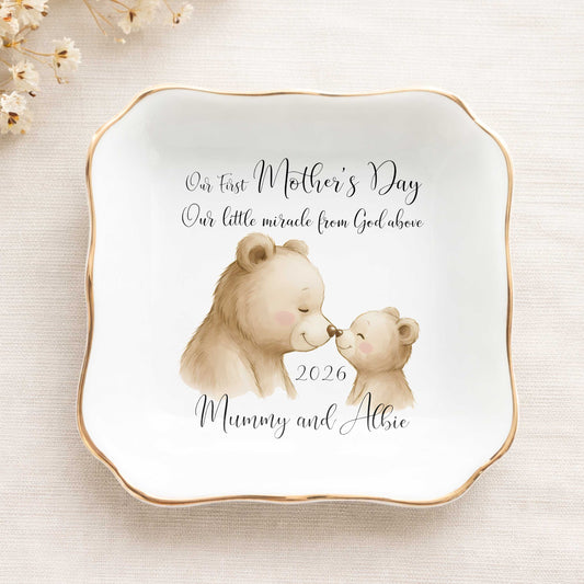 Our First Mother's Day Our Little Miracle From God Ceramic Jewelry Tray