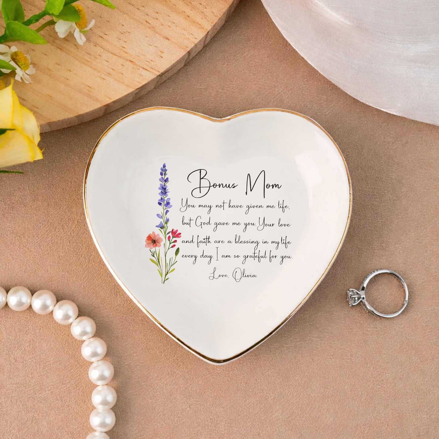 Bonus Mom You May Not Have Given Me Life Ceramic Jewelry Tray