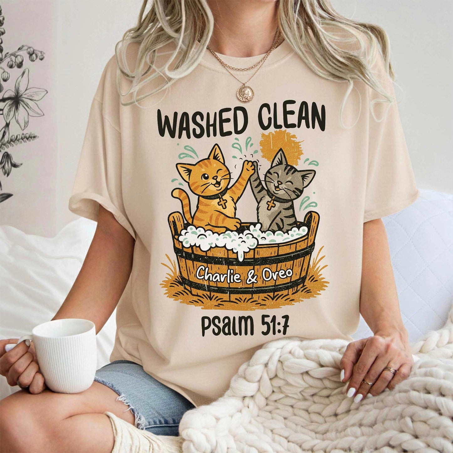 Washed Clean Psalm 51:7 T-Shirt