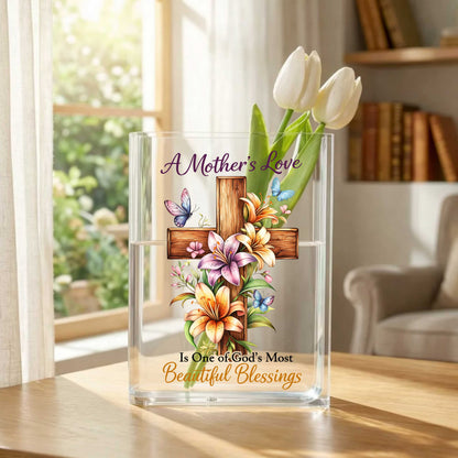 A Mother's Love Is One Of God's Most Beautiful Blessings Acrylic Book Vase