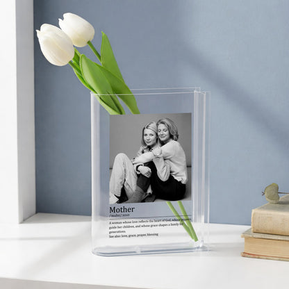 A Woman Whose Love Reflects The Heart Of God, Acrylic Book Vase