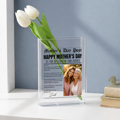 Mother's Day Post Happy Mother's Day To The Blessing Of Our Homes! Acrylic Book Vase