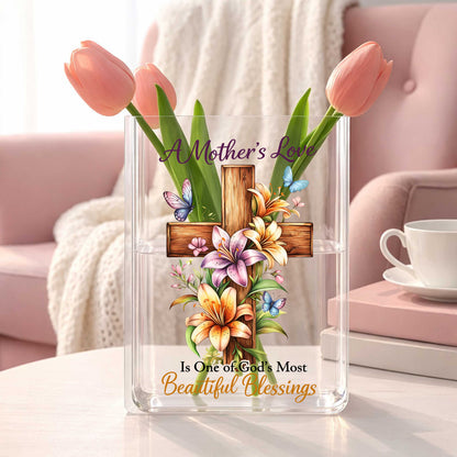 A Mother's Love Is One Of God's Most Beautiful Blessings Acrylic Book Vase