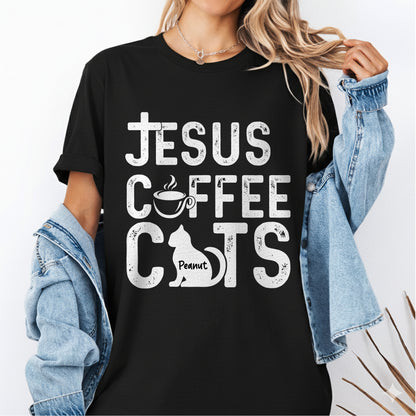 Jesus Coffee Cats T-Shirt