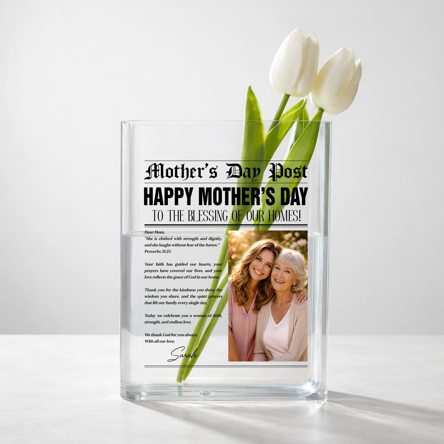 Mother's Day Post Happy Mother's Day To The Blessing Of Our Homes! Acrylic Book Vase