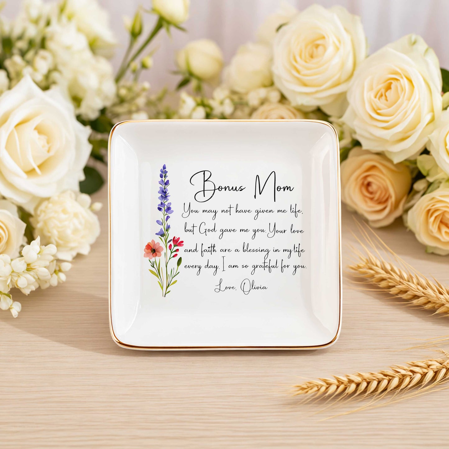 Bonus Mom You May Not Have Given Me Life Ceramic Jewelry Tray