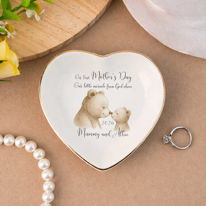 Our First Mother's Day Our Little Miracle From God Ceramic Jewelry Tray