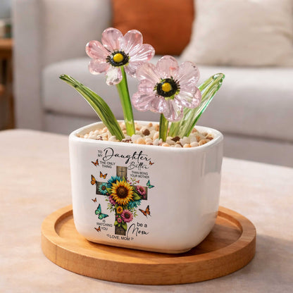 To My Daughter The Only Thing Better Than Being Your Mother Birth Month Glass Flower Pot