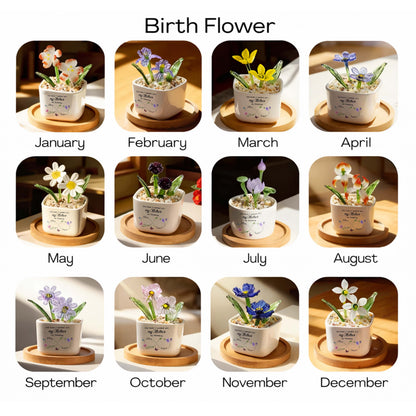 God Knew I Needed You My Mother My Blessing Birth Month Glass Flower Pot