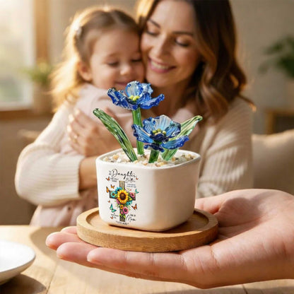To My Daughter The Only Thing Better Than Being Your Mother Birth Month Glass Flower Pot