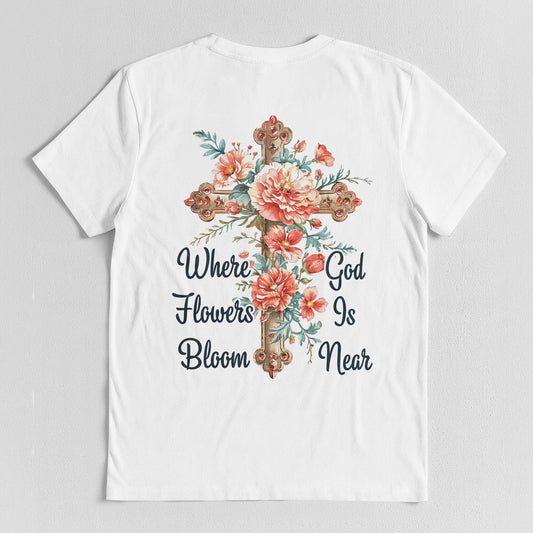 Where Flowers Bloom God Is Near T-Shirt