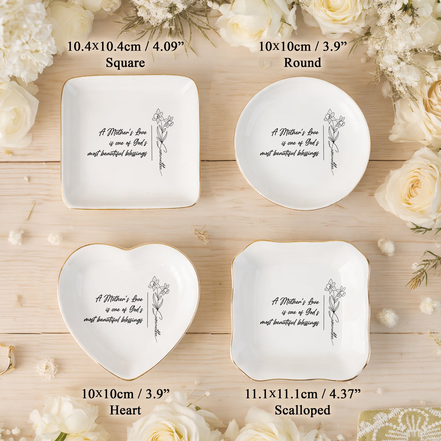 A Mother's Love Is One Of God's Most Beautiful Blessings Ceramic Jewelry Tray