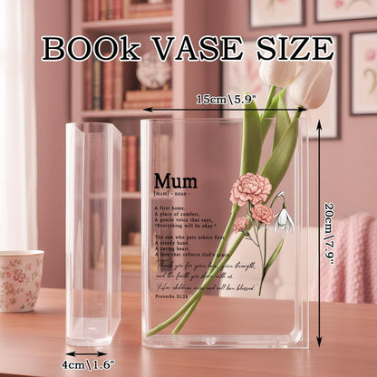 Mum A First Home Her Children Arise And Call Her Blessed Gift Acrylic Book Vase