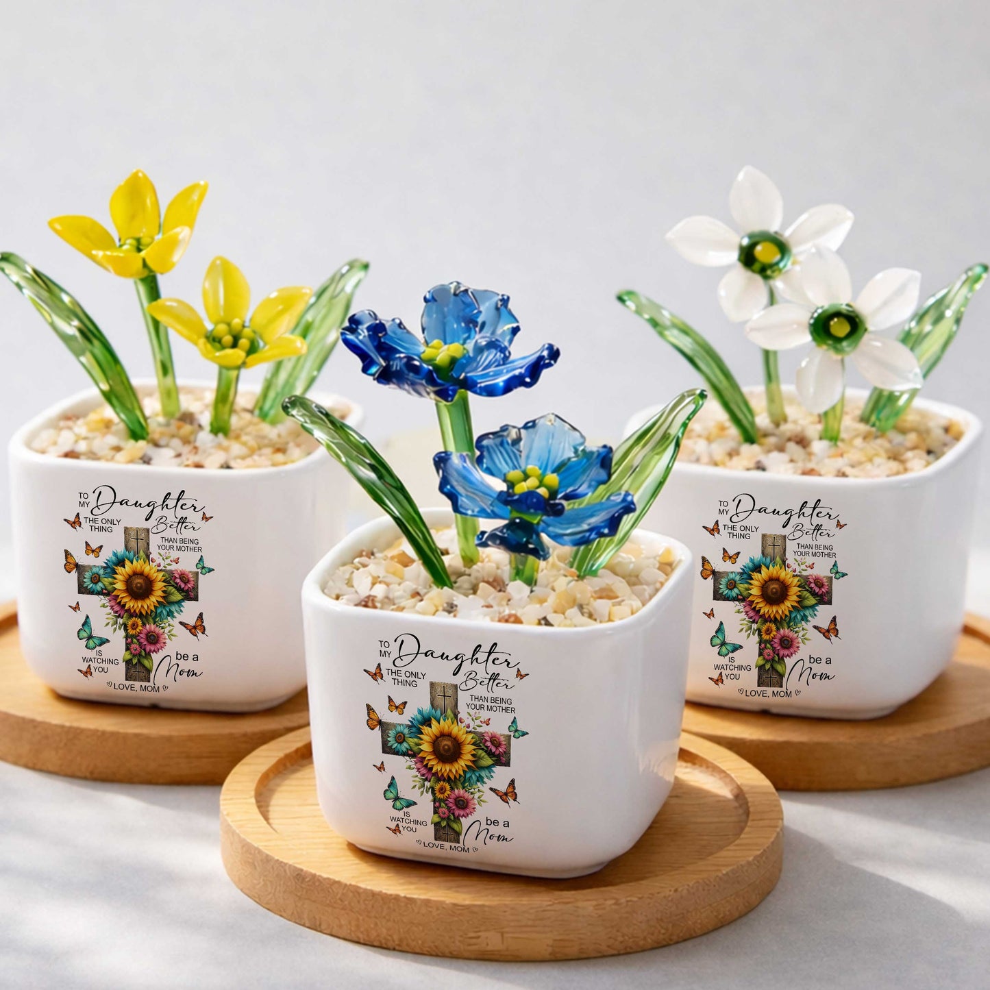 To My Daughter The Only Thing Better Than Being Your Mother Birth Month Glass Flower Pot