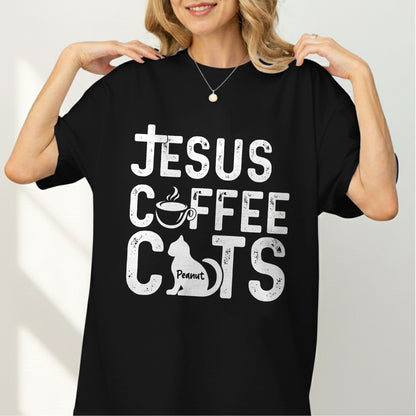 Jesus Coffee Cats T-Shirt