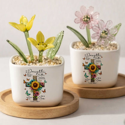 To My Daughter The Only Thing Better Than Being Your Mother Birth Month Glass Flower Pot