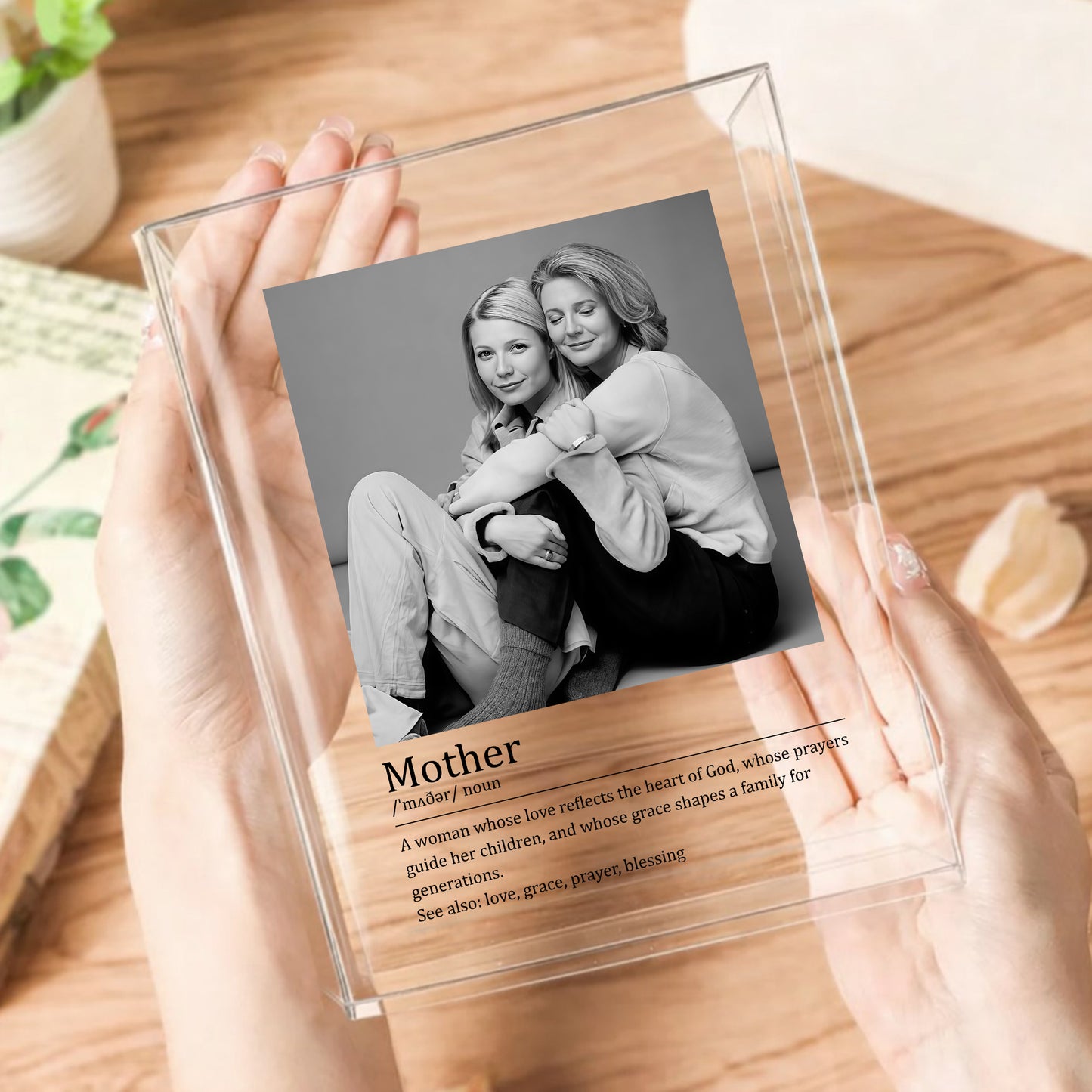 A Woman Whose Love Reflects The Heart Of God, Acrylic Book Vase