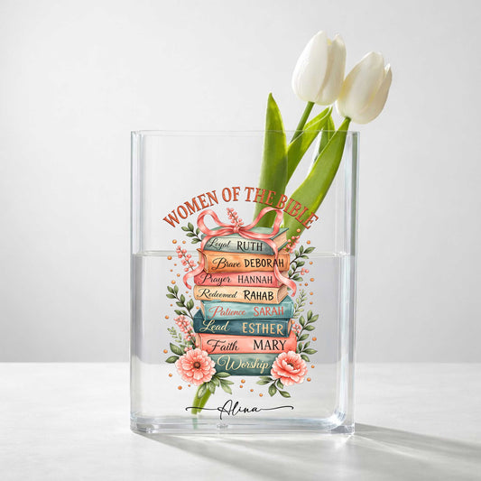 Faithful Women Of The Bible Acrylic Book Vase Acrylic Book Vase