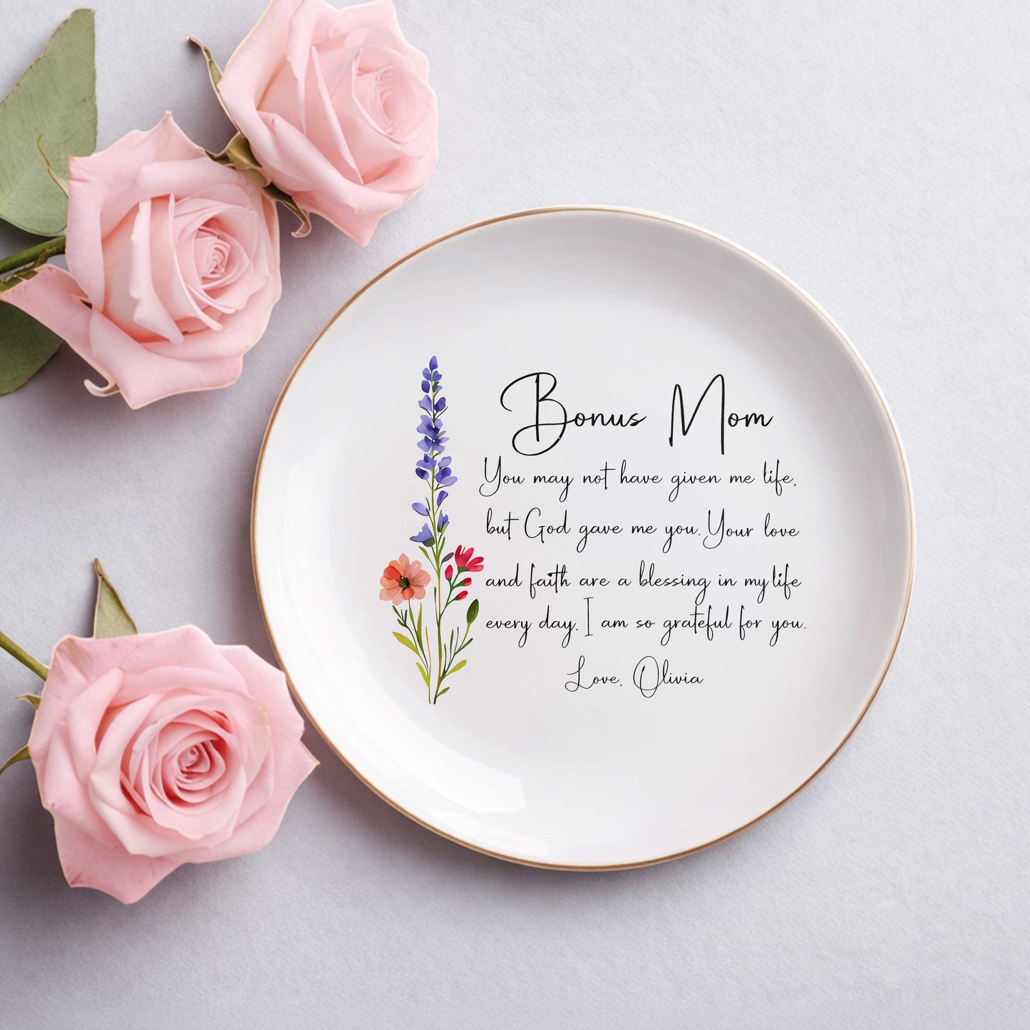 Bonus Mom You May Not Have Given Me Life Ceramic Jewelry Tray