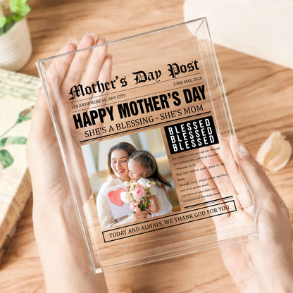 Mother's Day Post Happy Mother's Day Gift Acrylic Book Vase
