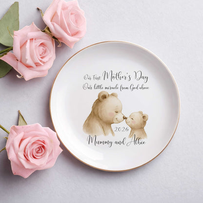 Our First Mother's Day Our Little Miracle From God Ceramic Jewelry Tray