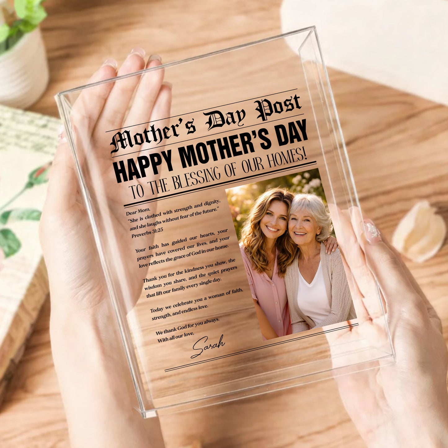 Mother's Day Post Happy Mother's Day To The Blessing Of Our Homes! Acrylic Book Vase
