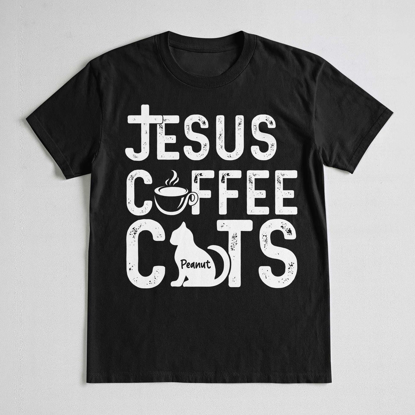 Jesus Coffee Cats T-Shirt