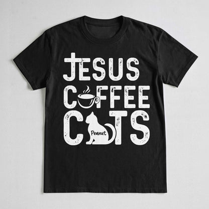 Jesus Coffee Cats T-Shirt