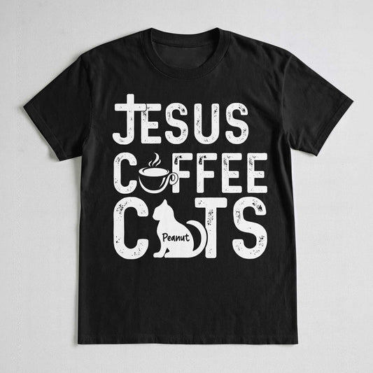 Jesus Coffee Cats T-Shirt