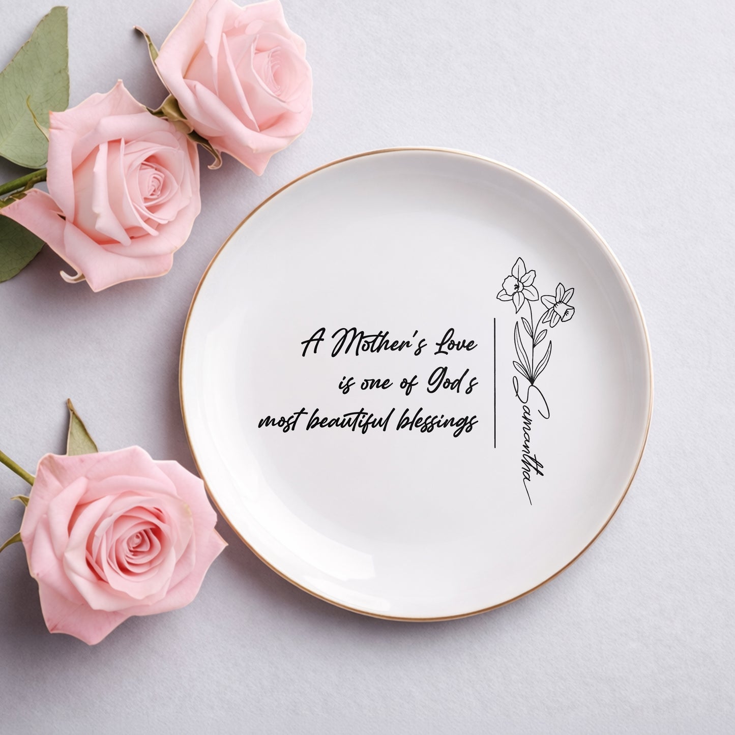 A Mother's Love Is One Of God's Most Beautiful Blessings Ceramic Jewelry Tray