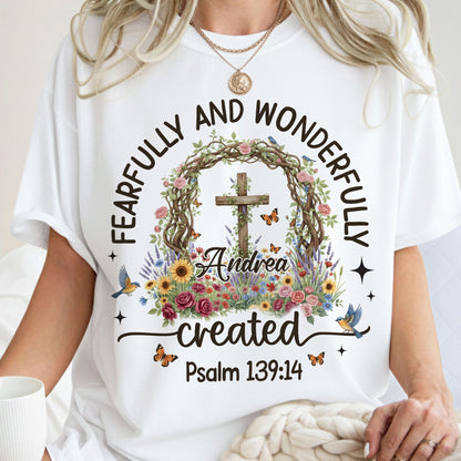 Fearfully And Wonderfully Created Psalm 139:14 T-Shirt