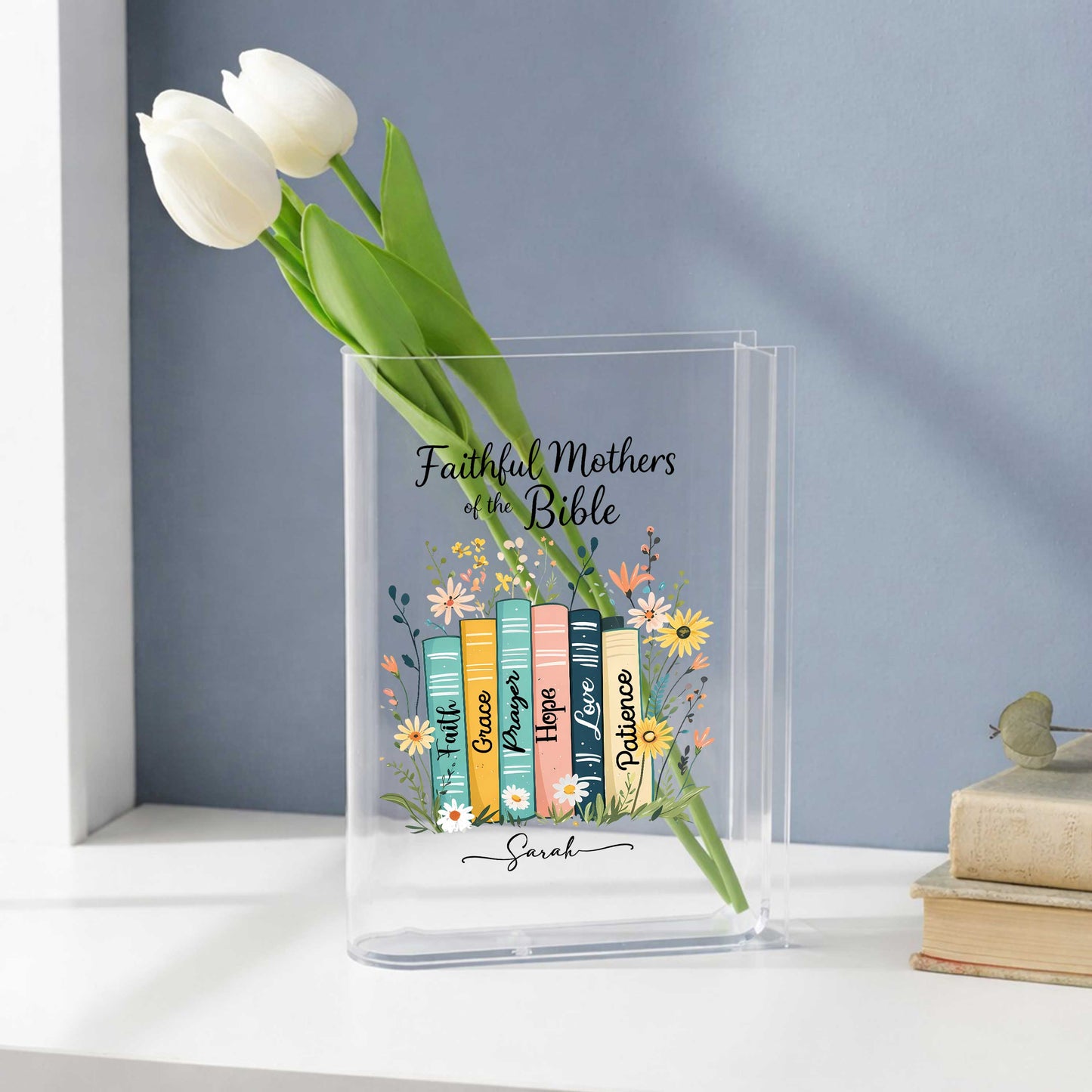 Faithful Mothers Of The Bible Acrylic Book Vase
